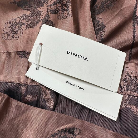 Vince Iris Floral Jacquard Twist Knot Midi Skirt Brown Women's Size 10 NWT NEW - Picture 6 of 12